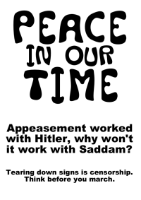 Peace in our Time